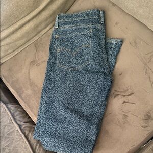 Women’s Blue Leopard-Print Levis’s Jeans Size 29 Skinny